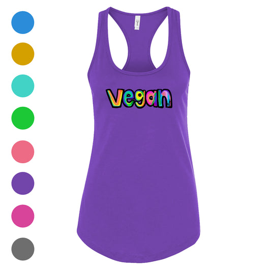Color Splash Vegan Women's Racerback Tank - Available in 9 Colors!