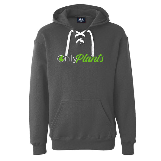 Only Plants Unisex Sport Lace Hooded Sweatshirt - Charcoal Heather