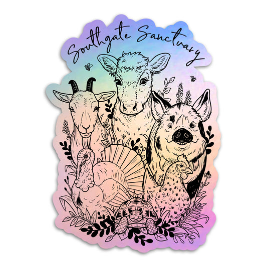 Hologram Southgate Sanctuary Friends Sticker - FREE SHIPPING