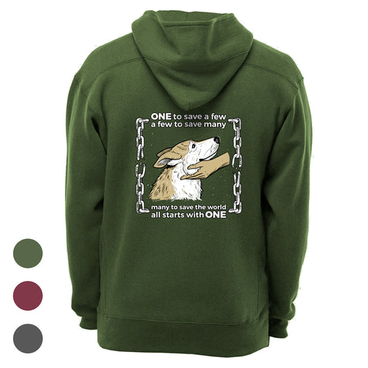 I AM ONE: DOGGO Unisex Sport Lace Hooded Sweatshirt - Available in 3 Colors!