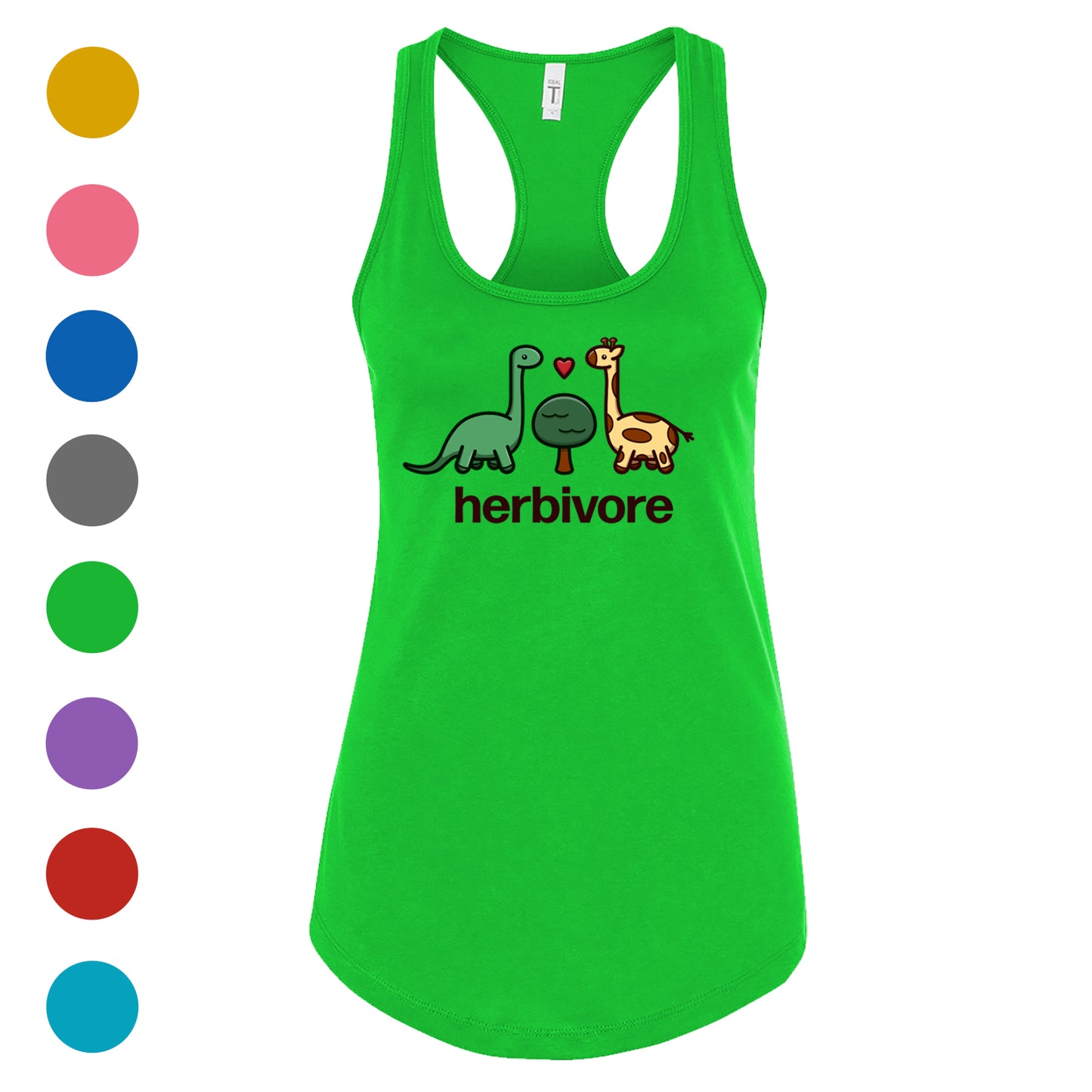 Dino Herbivore Women's Racerback Tank - 100% for Charity!