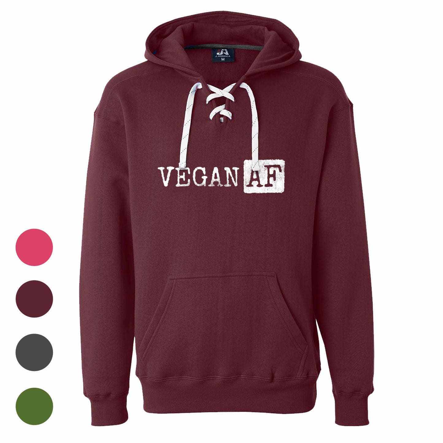 Unisex Vegan AF Sport Lace Hooded Sweatshirt - Available in 4 Colors!