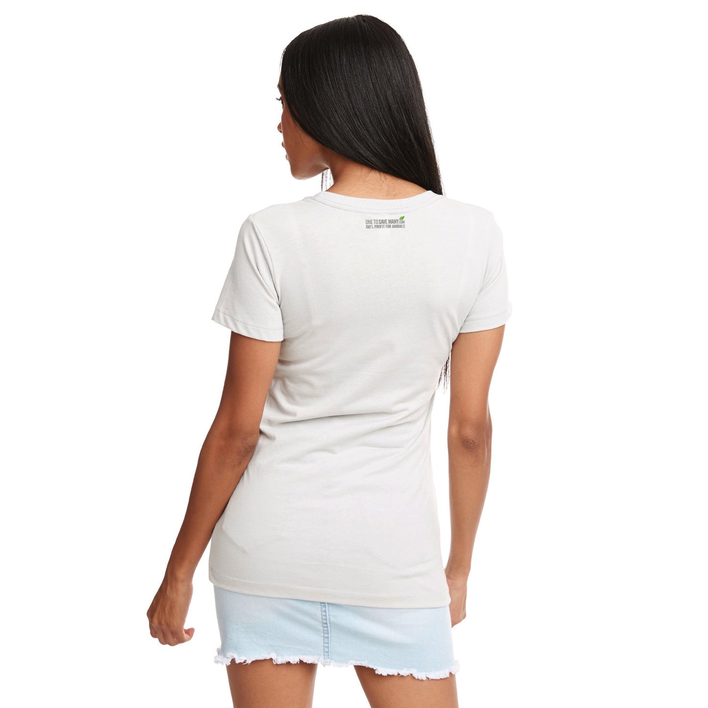 Ahimsa Meditating Cow Ladies T-Shirt - 100% Profits to Animal Charities!