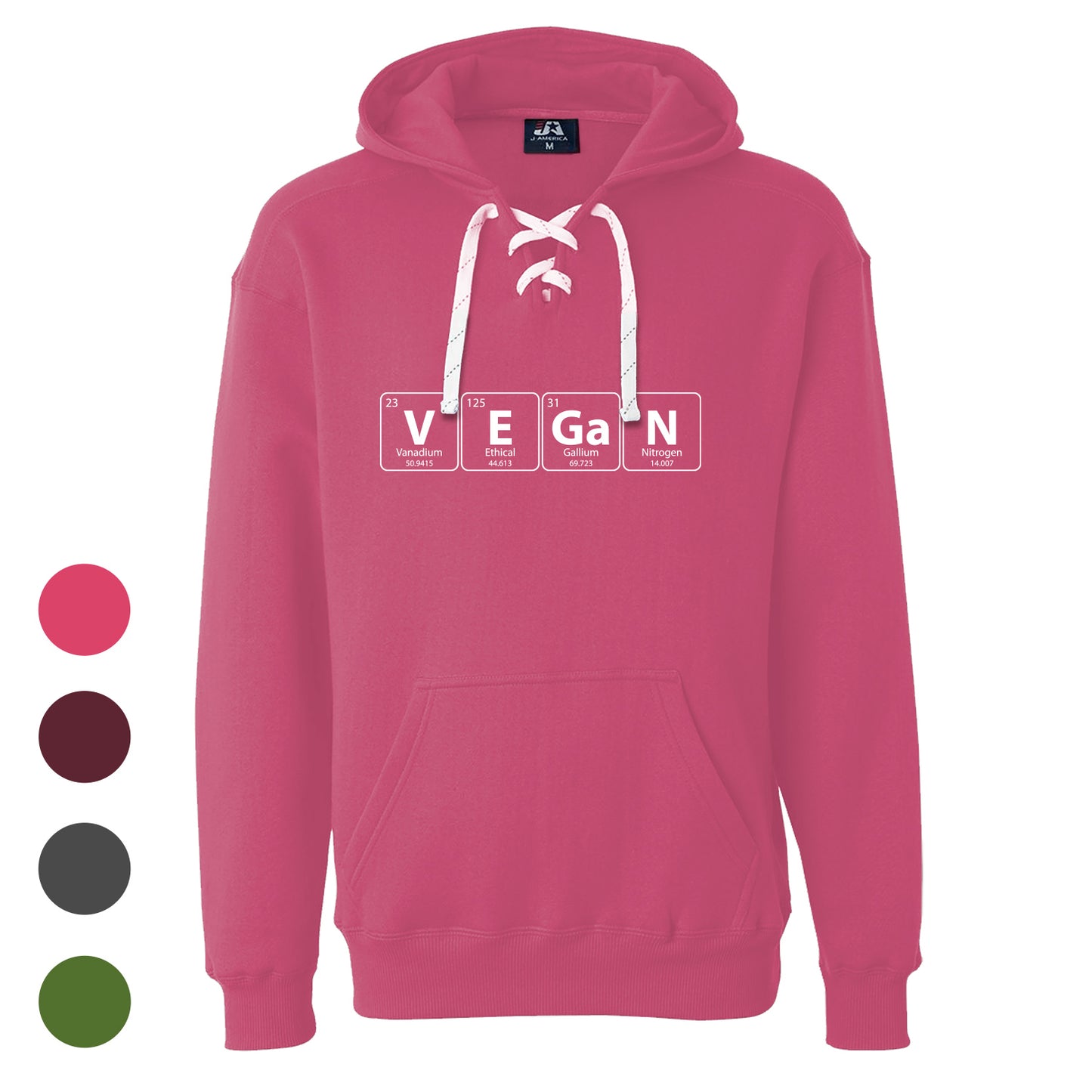 Unisex Vegan PERIODIC Sport Lace Hooded Sweatshirt - 4 Colors Available!
