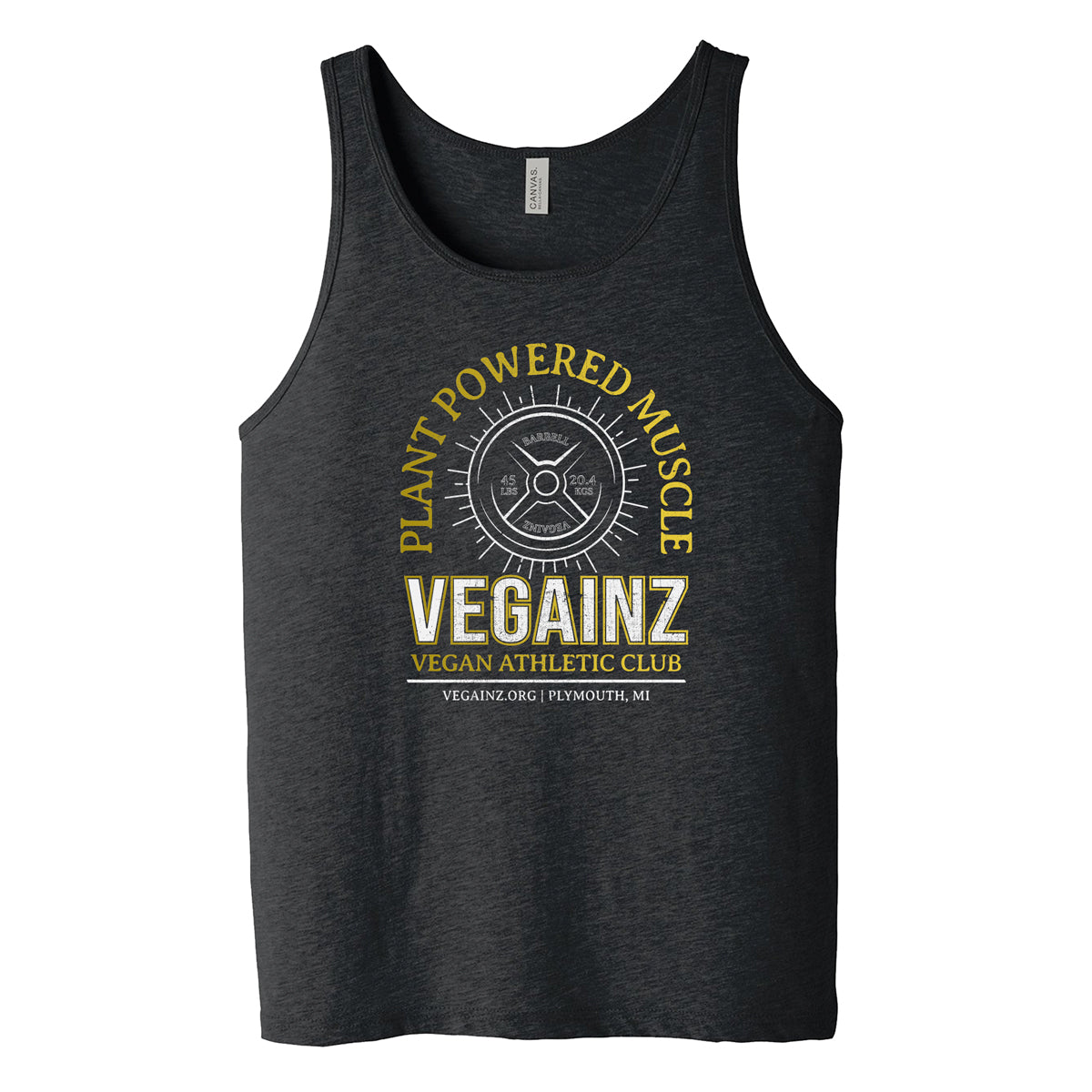 VEGAN ATHLETIC CLUB Mens Tank - 100% for Charity! Black