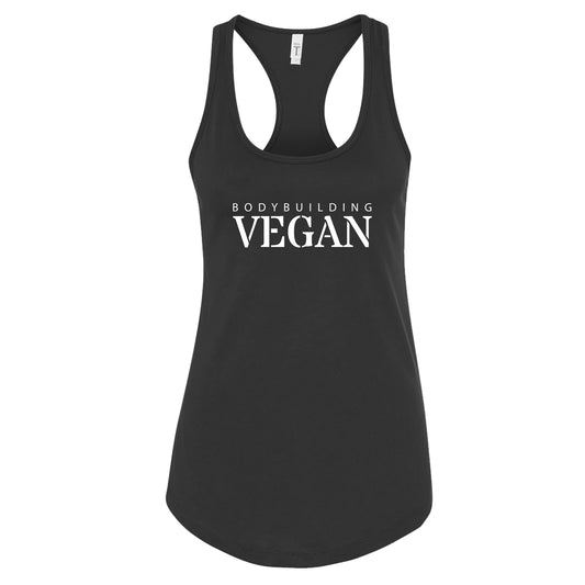 Bodybuilding Vegan Black Racerback Tank - 100% for Charity!