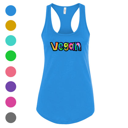 Color Splash Vegan Women's Racerback Tank - Available in 9 Colors!