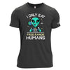 I Only Eat Free Range Humans -  Black Unisex Tri-Blend T-Shirt