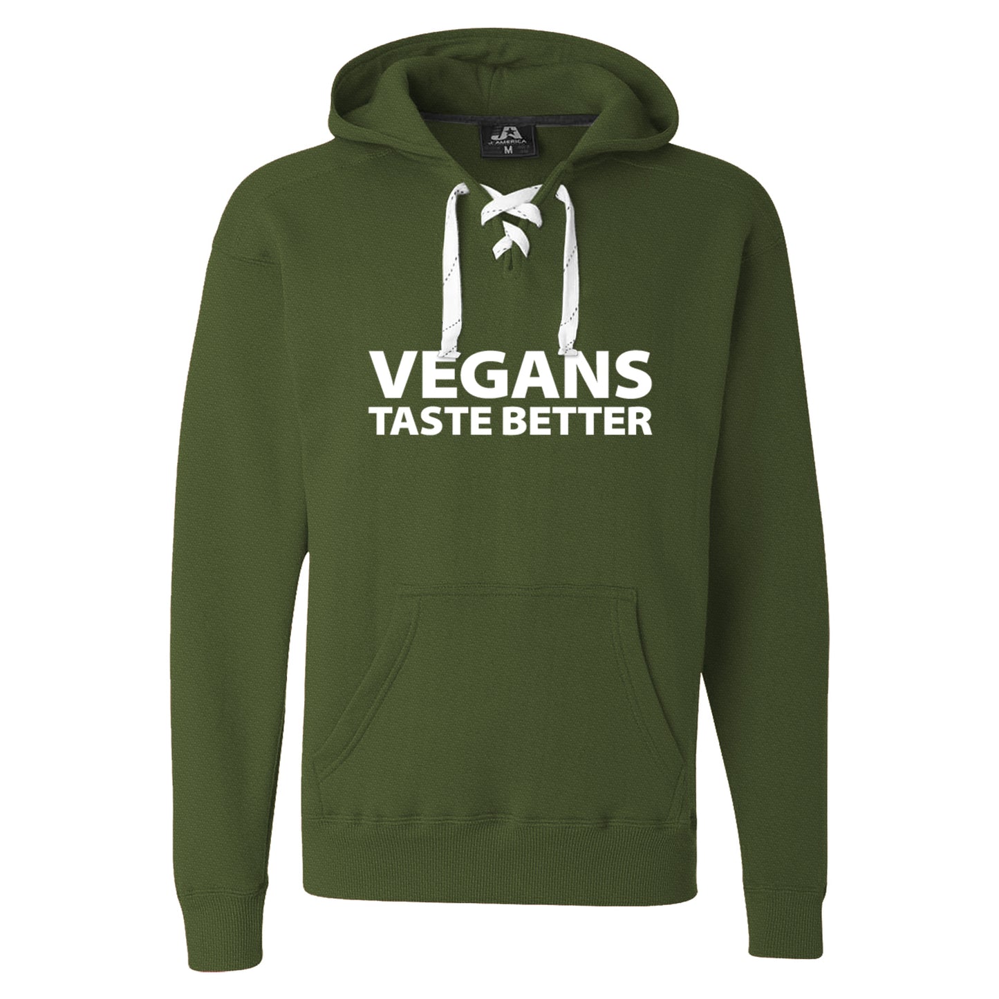 Unisex Vegans Taste Better Sport Lace Hooded Sweatshirt - 4 Colors!