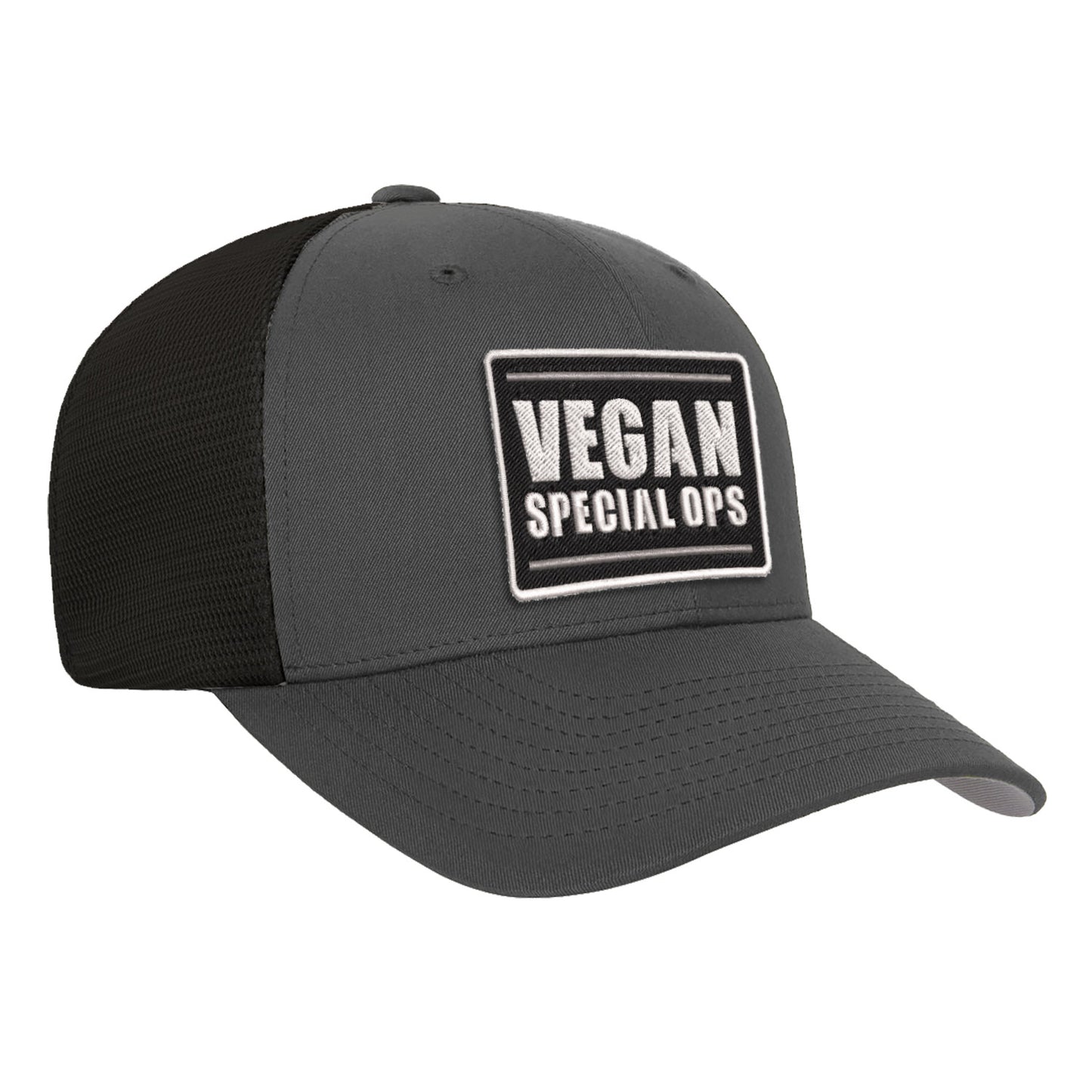 Vegan Special Ops Tank Flexifit Snap-Back Mesh Hat - Available in 5 Colors