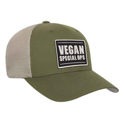 Vegan Special Ops Tank Flexifit Snap-Back Mesh Hat - Available in 5 Colors