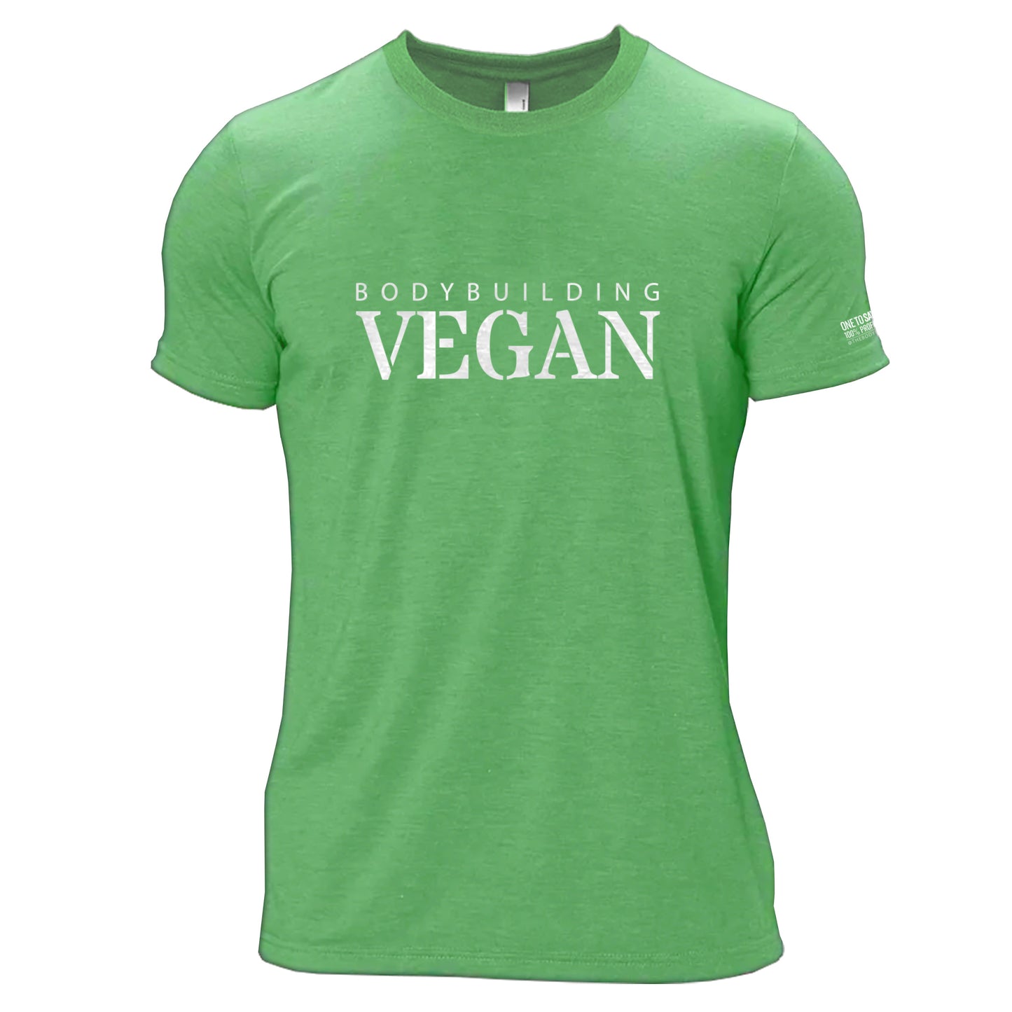 Bodybuilding Vegan Unisex Tri-Blend Green T-Shirt - 100% for Charity!