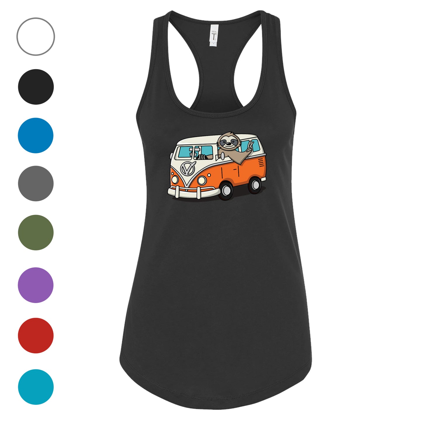 Hippie Sloth Women's Racerback Tank - 100% for Charity!