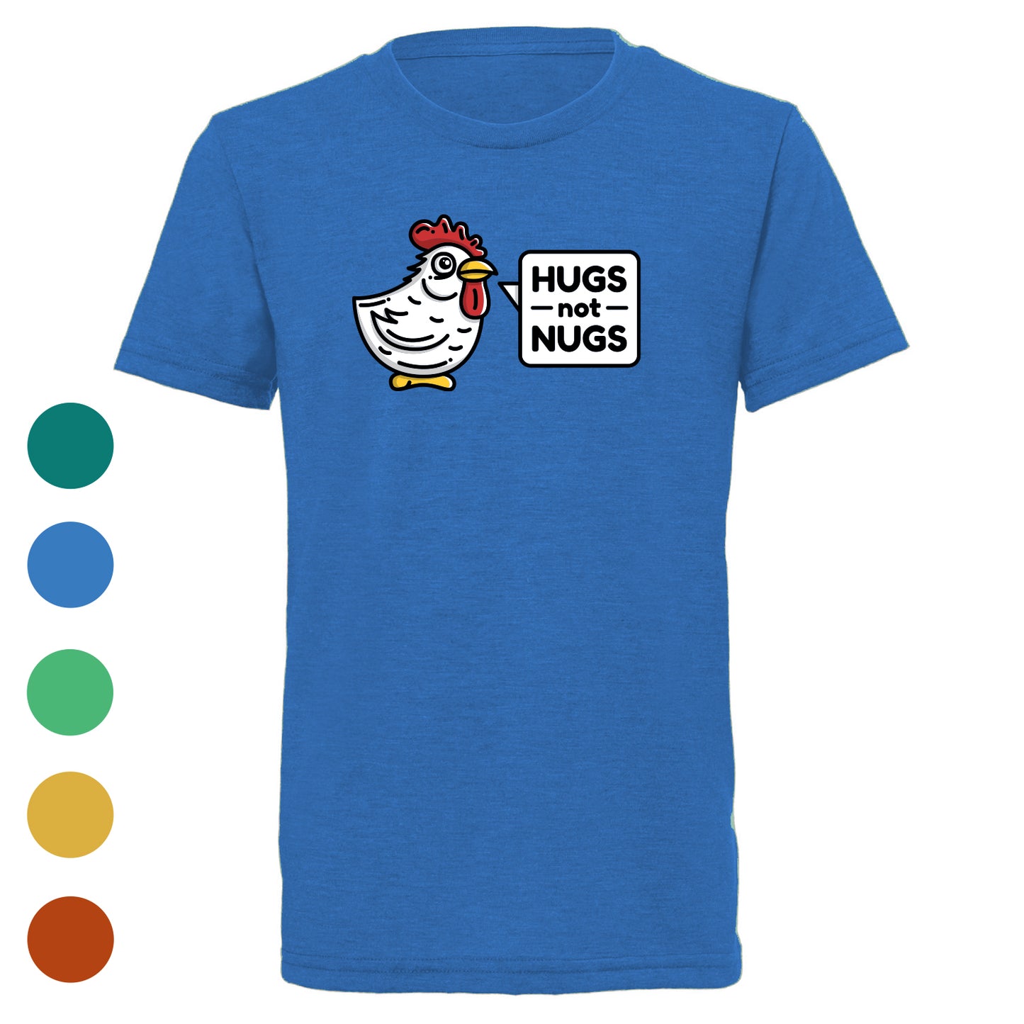 Youth's Hugs Not Nugs Youth Tri-Blend T-Shirt - Available in 6 Colors