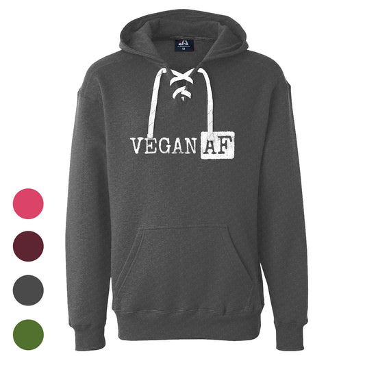 Unisex Vegan AF Sport Lace Hooded Sweatshirt - Available in 4 Colors!