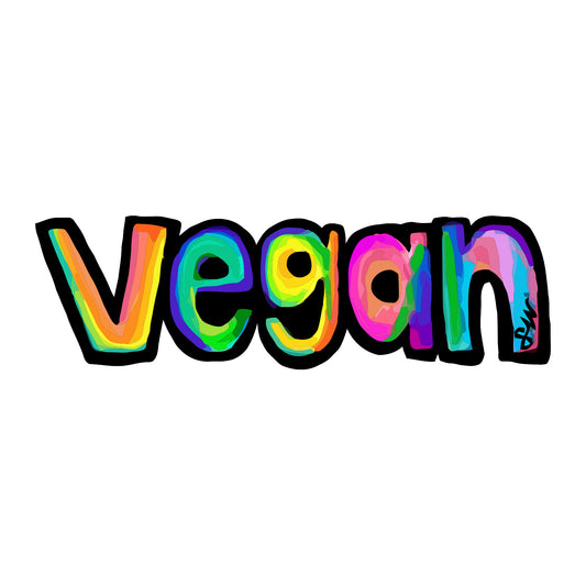 Color Splash Vegan Vinyl Sticker - FREE SHIPPING