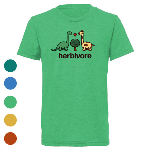 Youth's Dino Herbivore Tri-Blend T-Shirt - Available in 6 Colors