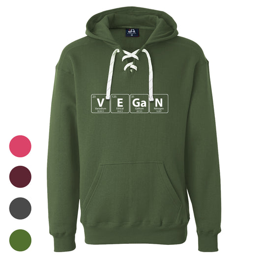 Unisex Vegan PERIODIC Sport Lace Hooded Sweatshirt - 4 Colors Available!