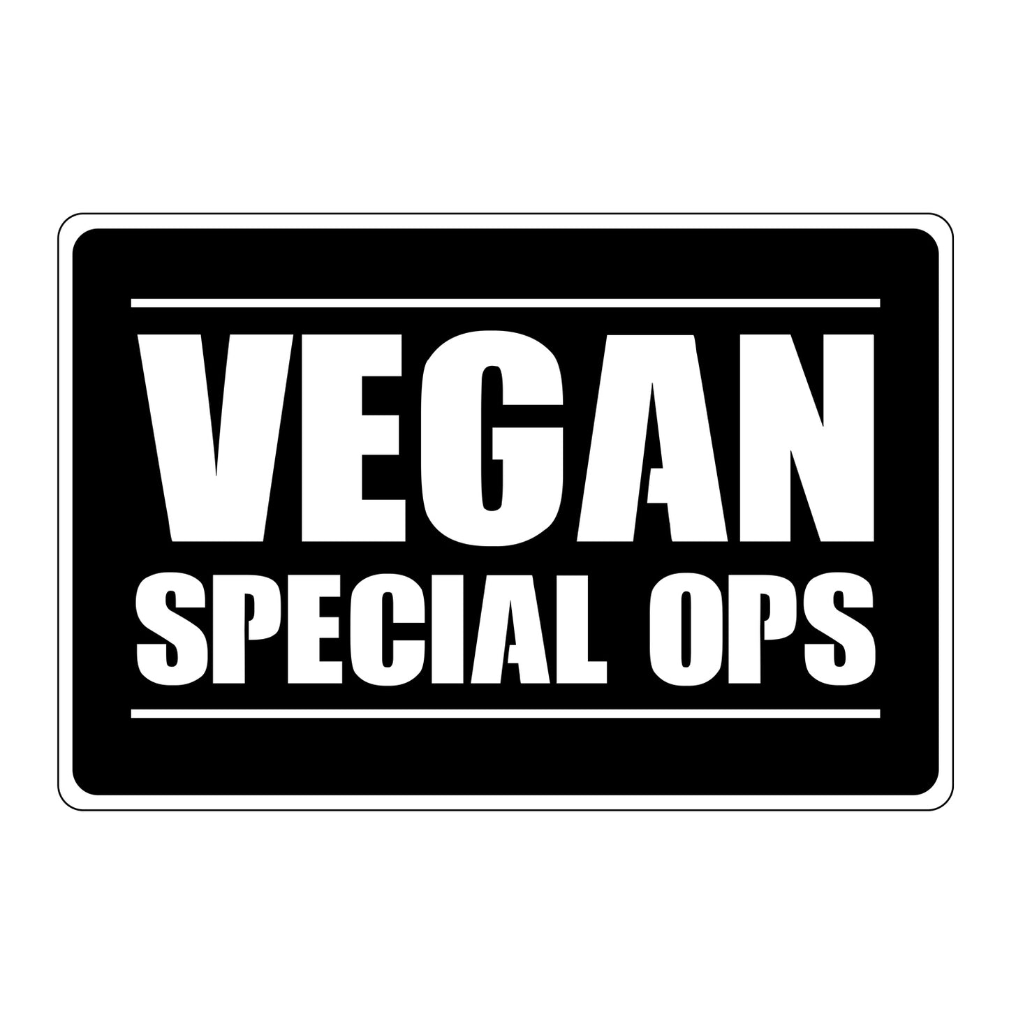 Vegan Special Ops Sticker - FREE SHIPPING