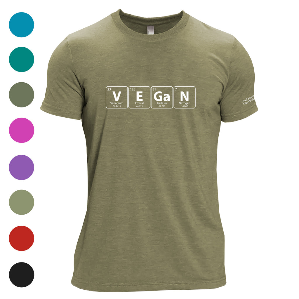Tribal T-Shirts Maglietta Uomo Vegan Logo - 100% Cotone, Serigrafata - Colori A Scelta, Taglie S-XXXL (Royal, Medium)
