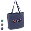 Color Splash Vegan Premium Extra Large 12oz Cotton Canvas Tote