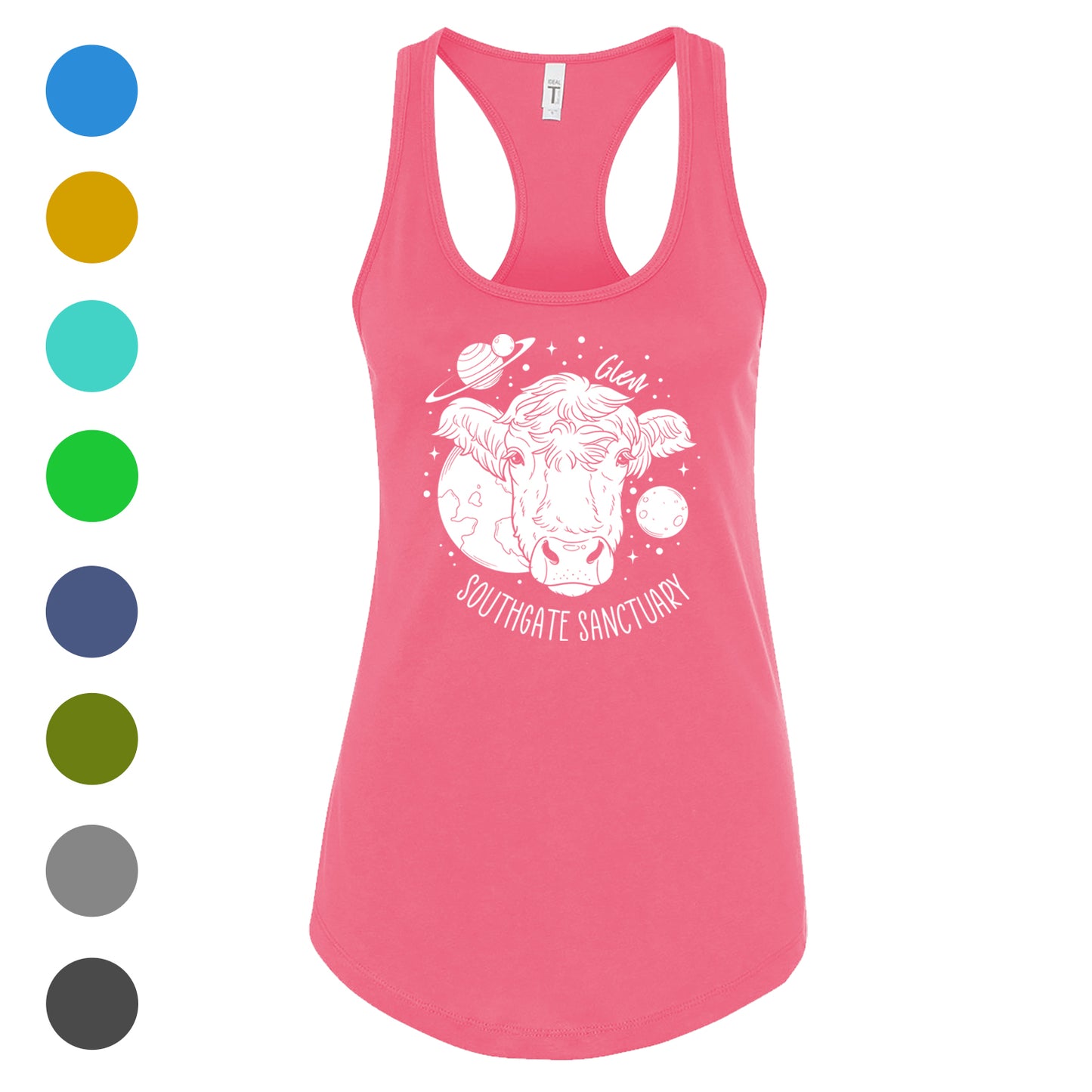 Space Glen Women's Racerback Tank - 100% Profit to Southgate Sanctuary