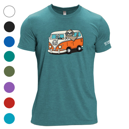 Hippie Sloth Unisex Tri-Blend T-Shirt - Available in 8 Colors