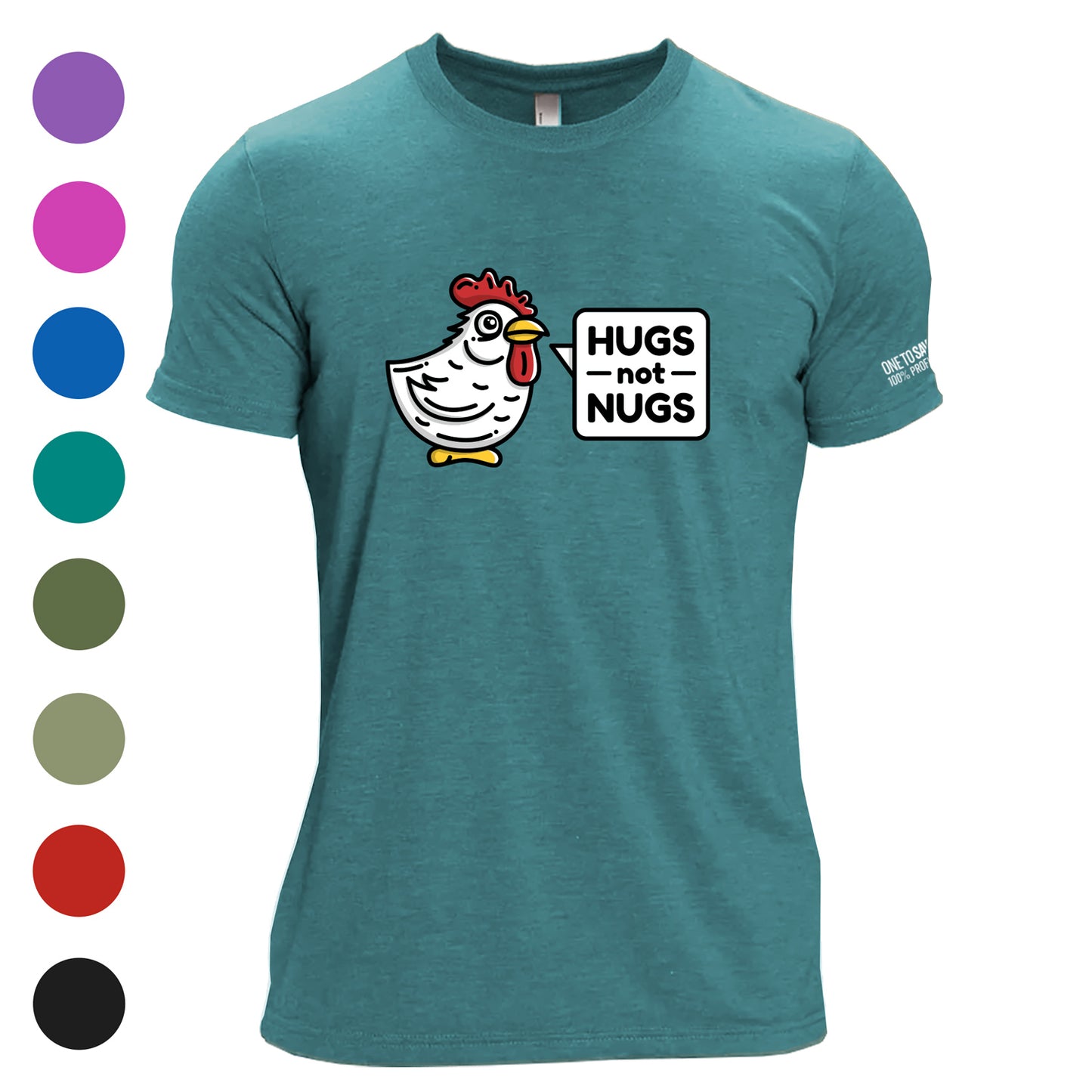 Hugs Not Nugs Tri-Blend T-Shirt - Available in 9 Colors