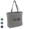 Color Splash Vegan Premium Extra Large 12oz Cotton Canvas Tote