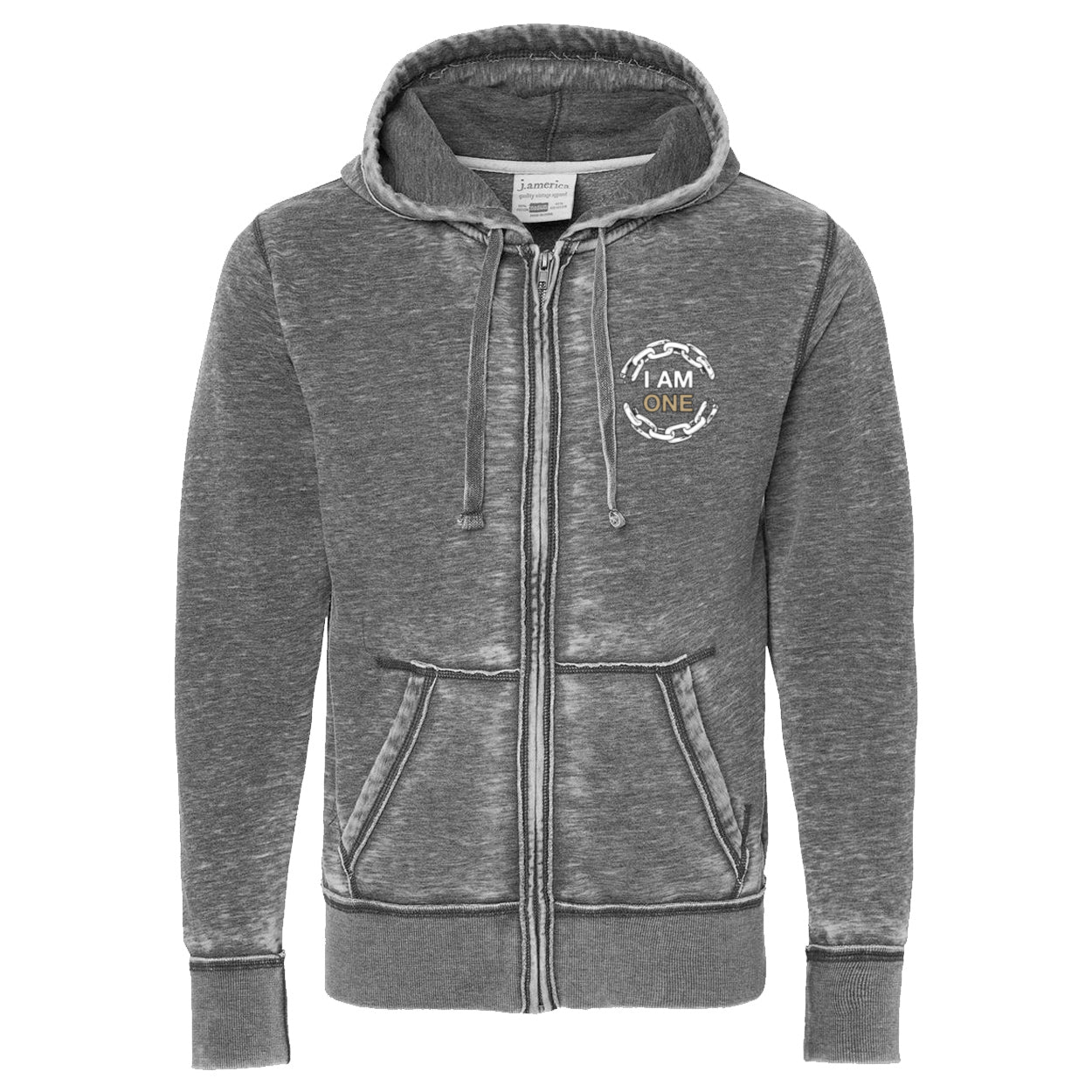 Unisex I AM ONE: DOGGO Vintage Full-Zip Hoodie - 100% for Charity!