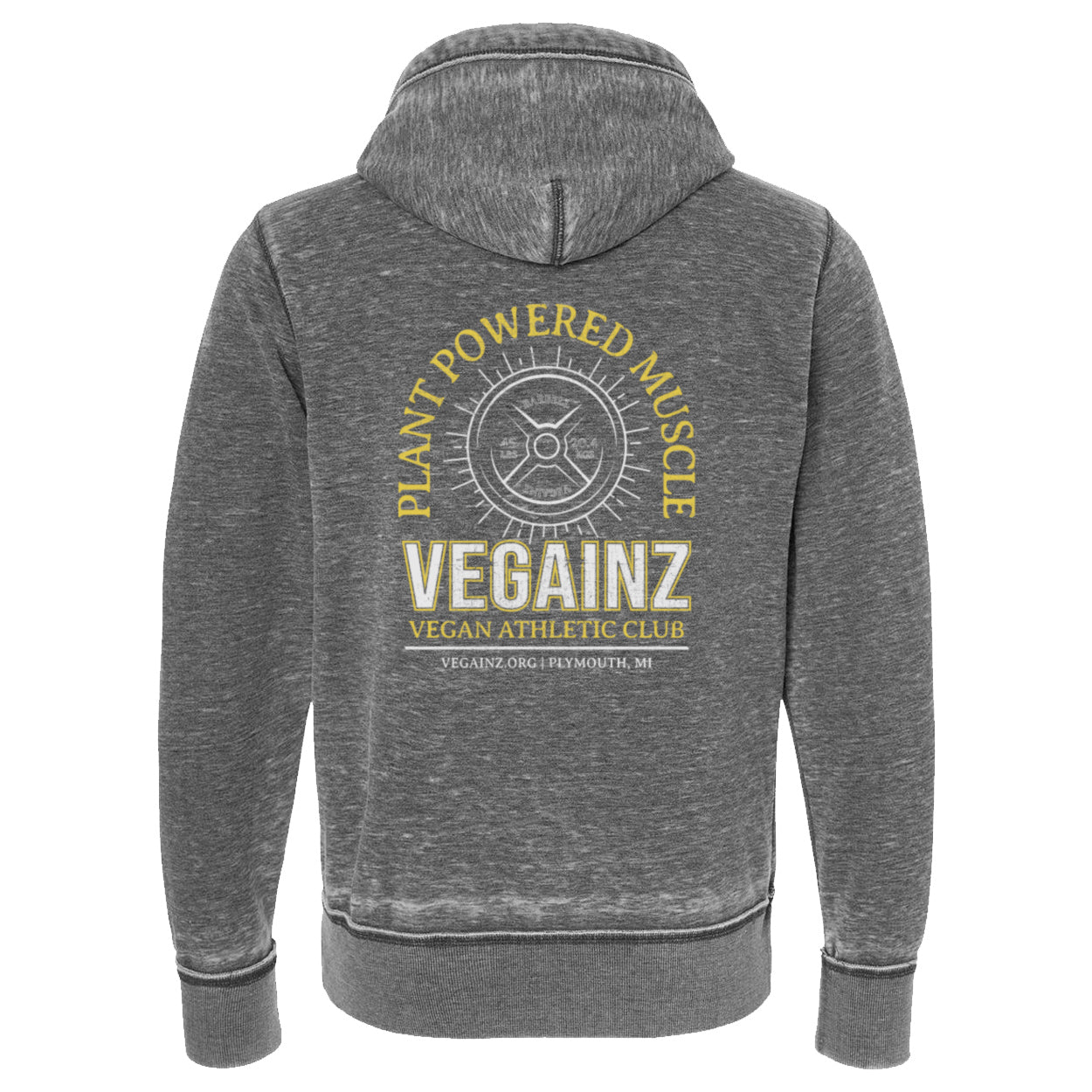 Unisex VEGAN ATHLETIC CLUB Vintage Full Zip Hoodie 100 for Charity