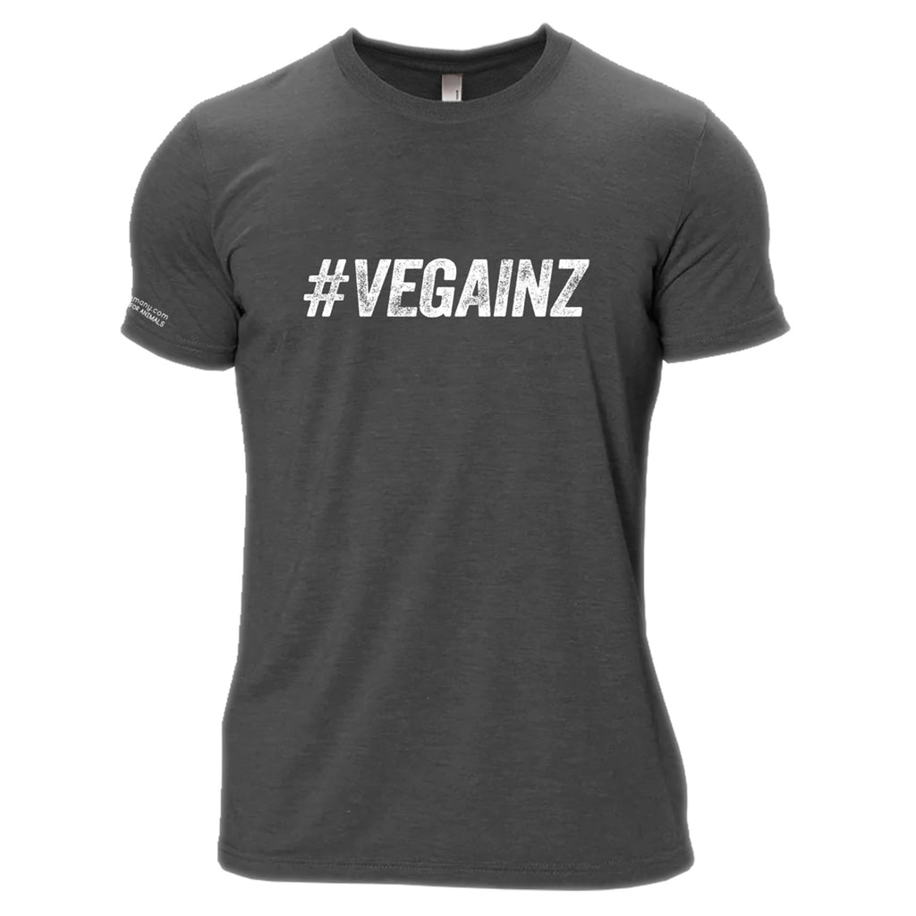 Unisex #VEGAINZ Tri-Blend Black T-Shirt - 100% for Charity!