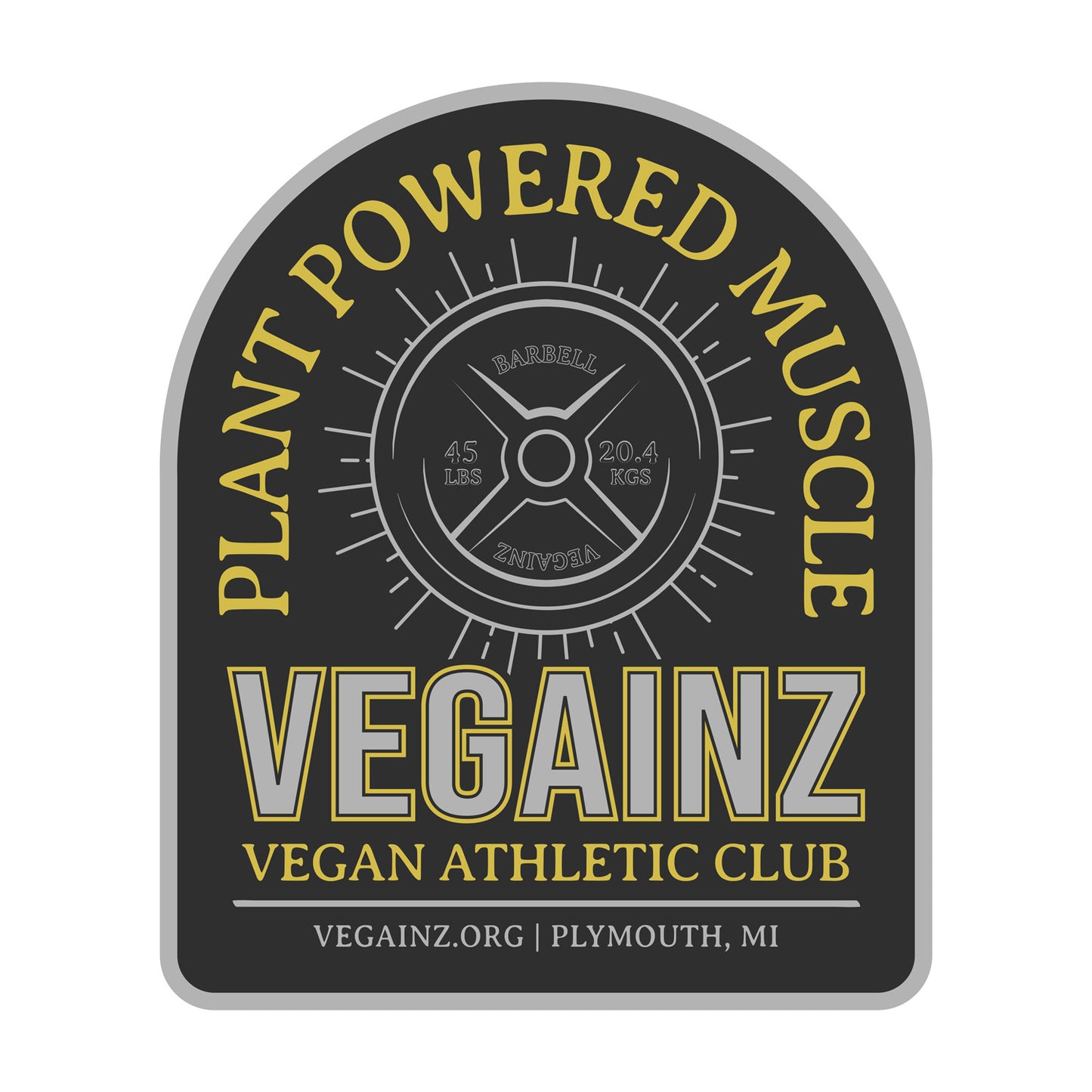 Vegan Athletic Club Glossy Vinyl Sticker - FREE SHIPPING