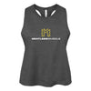 Ladies Meatless Muscle Glimmer Dark Gray Cropped Tank - 100% for Charity!
