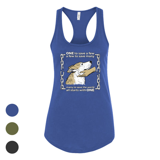 I AM ONE: DOGGO Racerback Tank - Available in 3 Colors