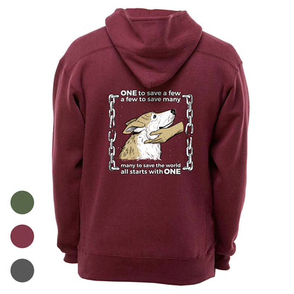 I AM ONE: DOGGO Unisex Sport Lace Hooded Sweatshirt - Available in 3 Colors!