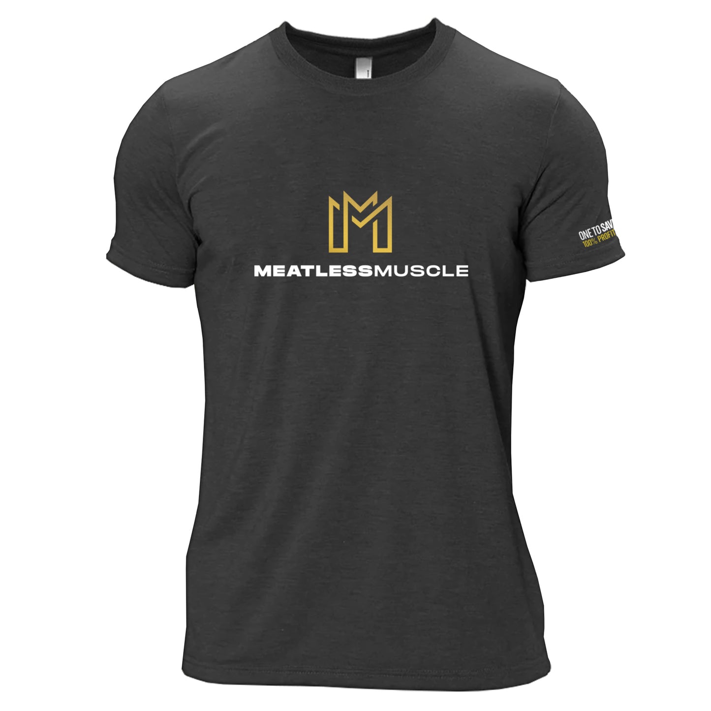 Meatless Muscle Glimmer Unisex Tri-Blend BLACK T-Shirt - 100% for Charity!
