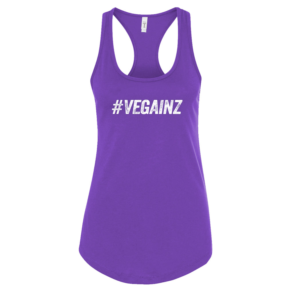 Ladies #VEGAINZ Purple Racerback Tank - 100% for Charity!