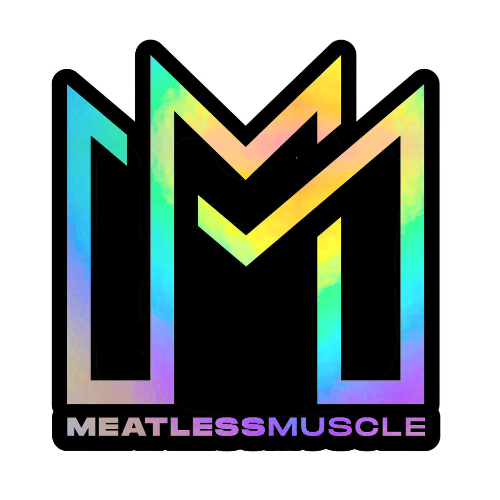 Meatless Muscle Holographic Sticker - Free Shipping